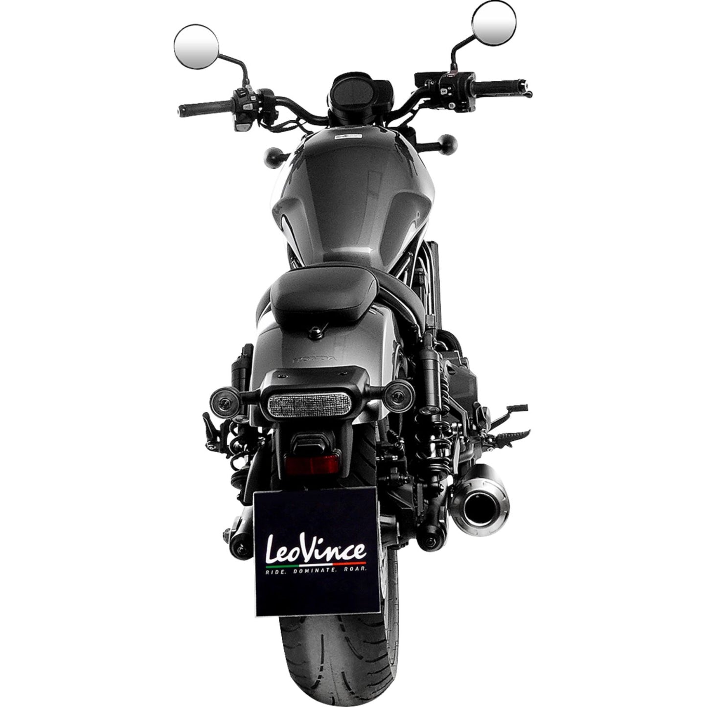 Leovince Classic Slip-On Muffler - Black for Honda [MPN: 15009FBU]_1483382