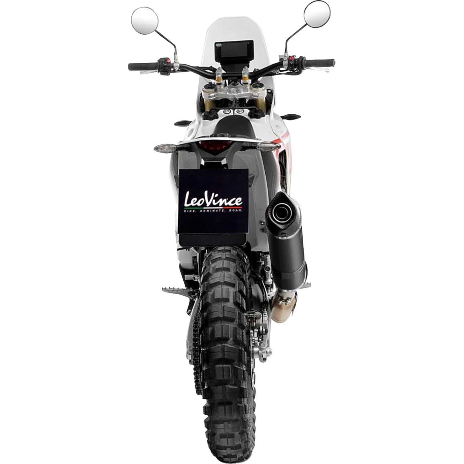 LeoVince Slip-On Muffler - Black Stainless Steel for Kove [MPN: 14449EBU]_1768616