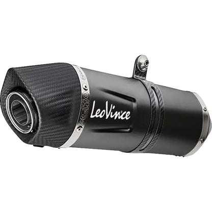 LeoVince Slip-On Muffler - Black Stainless Steel for Kove [MPN: 14449EBU]_1768615