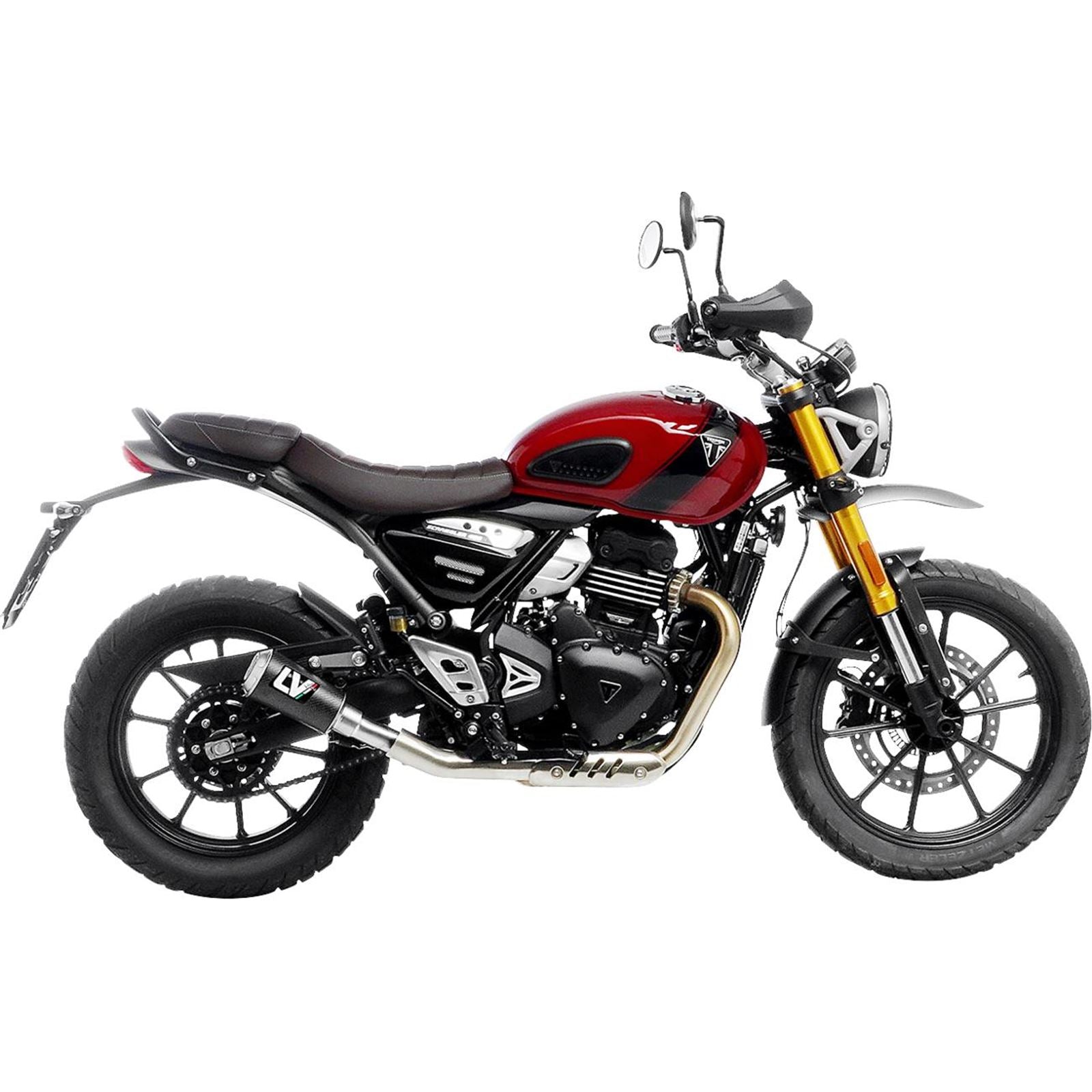 Leovince LV-10 Slip-On Muffler - Carbon Fiber for Scrambler/Speed 400 [MPN: 15268CU]_1487003