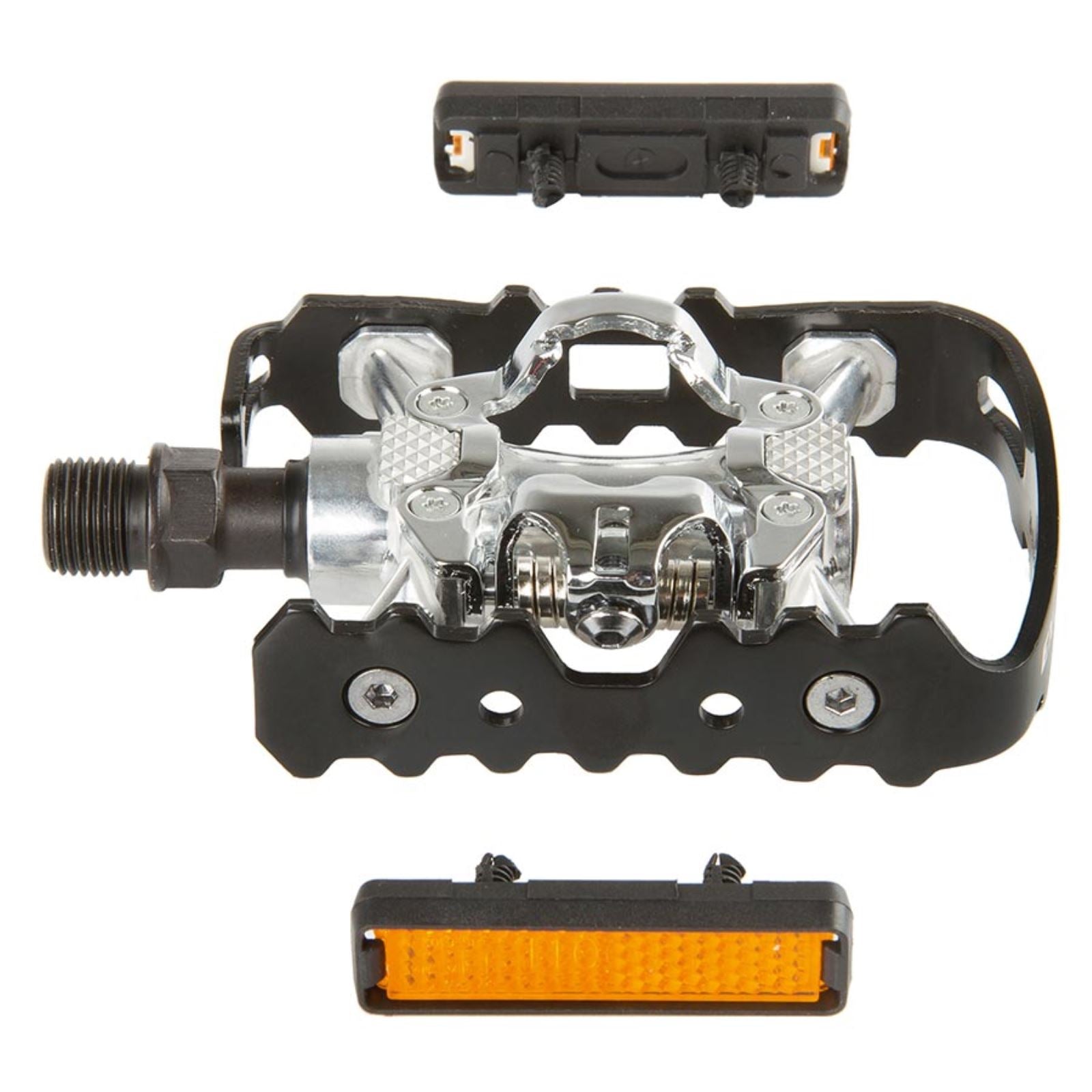 Exustar E-PM818 Dual Sided Pedals Body: Aluminum Spindle: Cr-Mo 9/16'' Black [MPN: 311807]_1483595