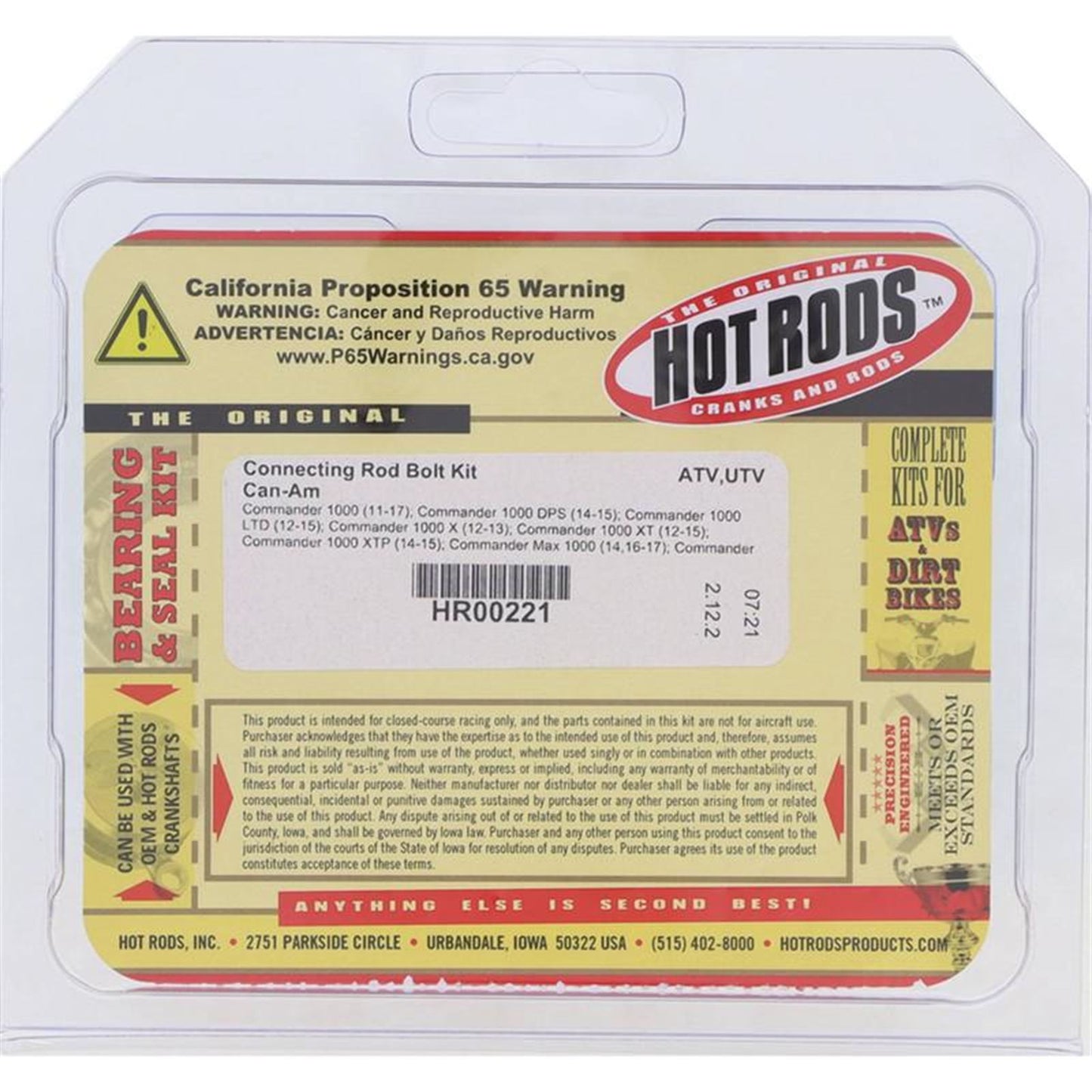 Hot Rods Connecting Rod Bolt Kit HR00221_1484915