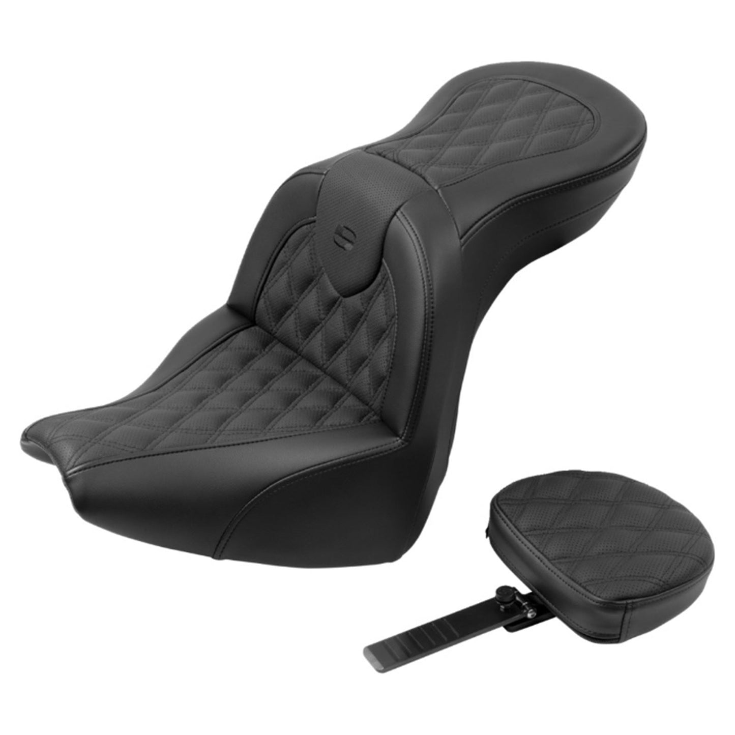 Saddlemen Roadsofa™ Seat with Backrest - Lattice Stitch - FXBR/S '18-'20 818-31-182BR_1702150