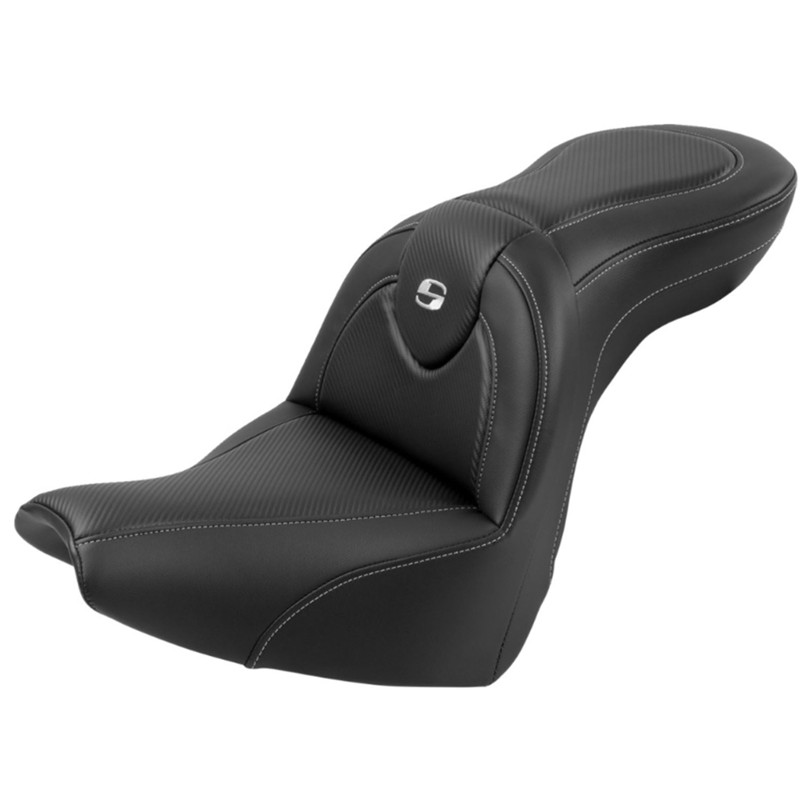 Saddlemen Roadsofa™ Seat with Backrest - Carbon Fiber - FXBR/S '18-'20 818-31-185BR_1702156