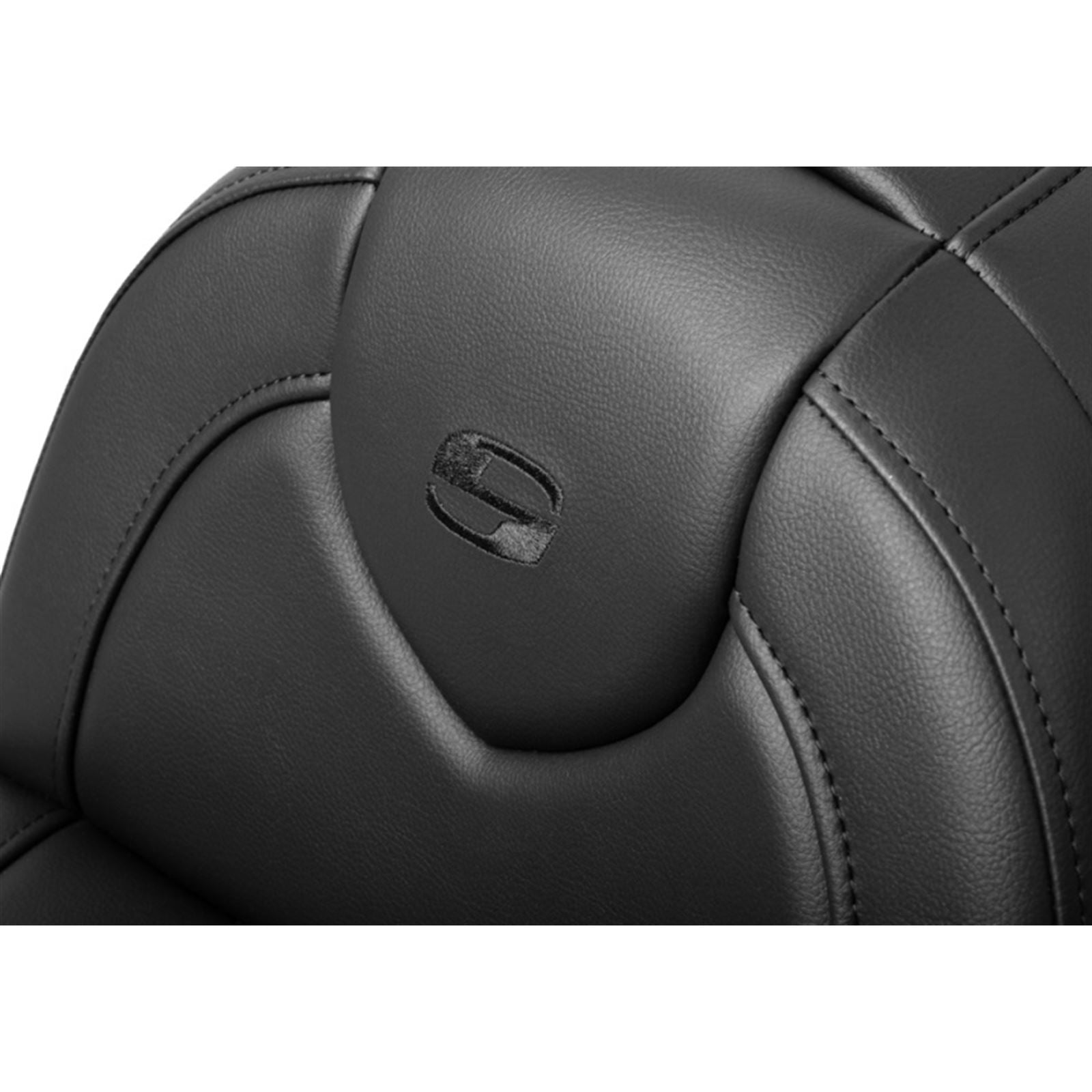Saddlemen RoadSofa™ Seat with Backrest - Black Stitch - FXBR/S '18-'20 818-31-187BR_1702166