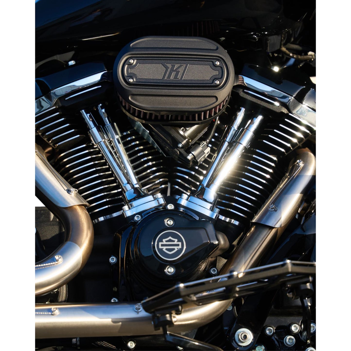 Kodlin USA Oval Air Cleaner Kit - Black - Touring [MPN: K29246]_1485274