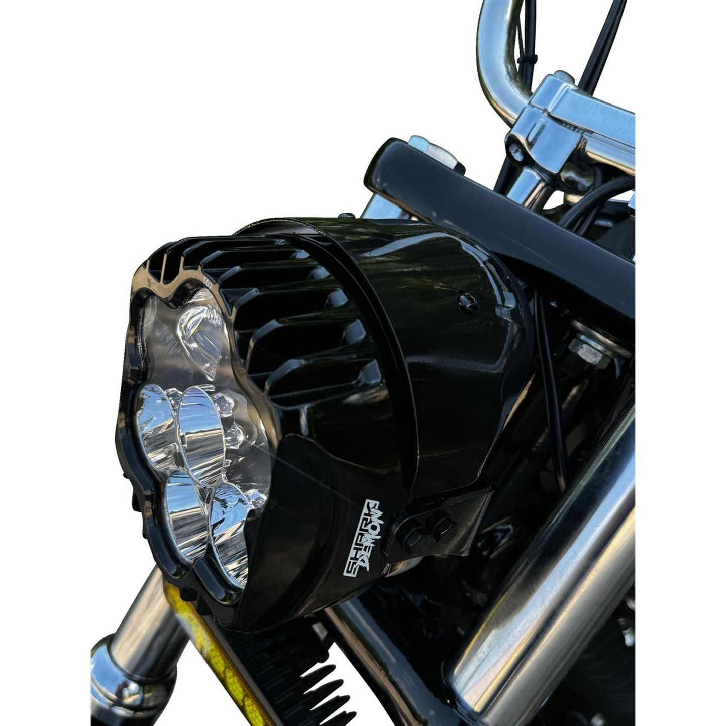 Custom Dynamics LED Headlight - Shark Demon™ - Pedestal Mount SD2-PM-W_1486760