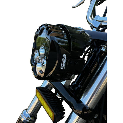 Custom Dynamics LED Headlight - Shark Demon™ - Pedestal Mount SD2-PM-W_1486763