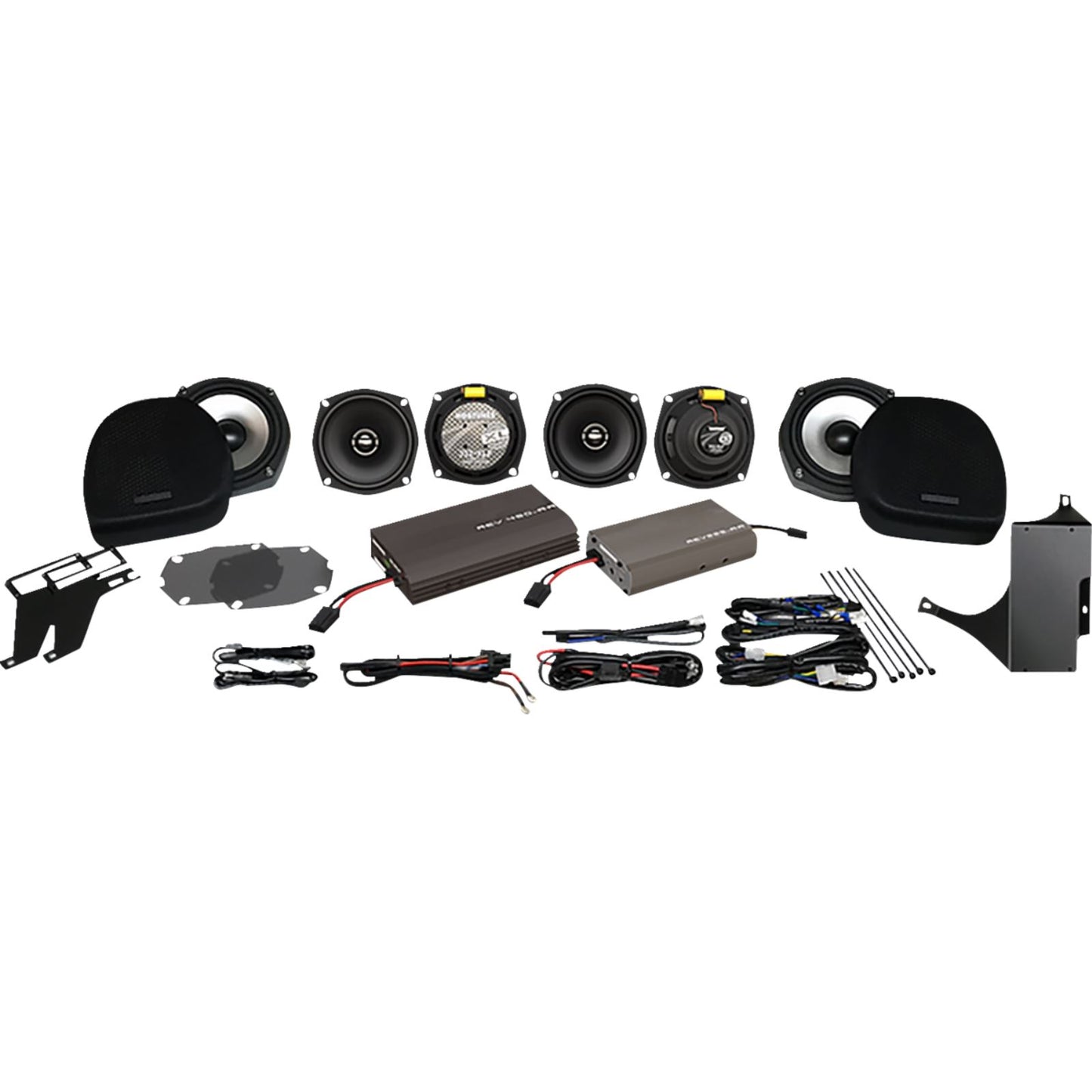 Hogtunes 425 W Dual Amp/ 6 XL Speaker Kit fits Harley-Davidson G2 Ultra 6 Pack-XL_1485508
