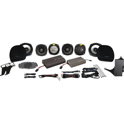 Hogtunes 425 W Dual Amp/ 6 XL Speaker Kit fits Harley-Davidson G2 Ultra 6 Pack-XL_1485508