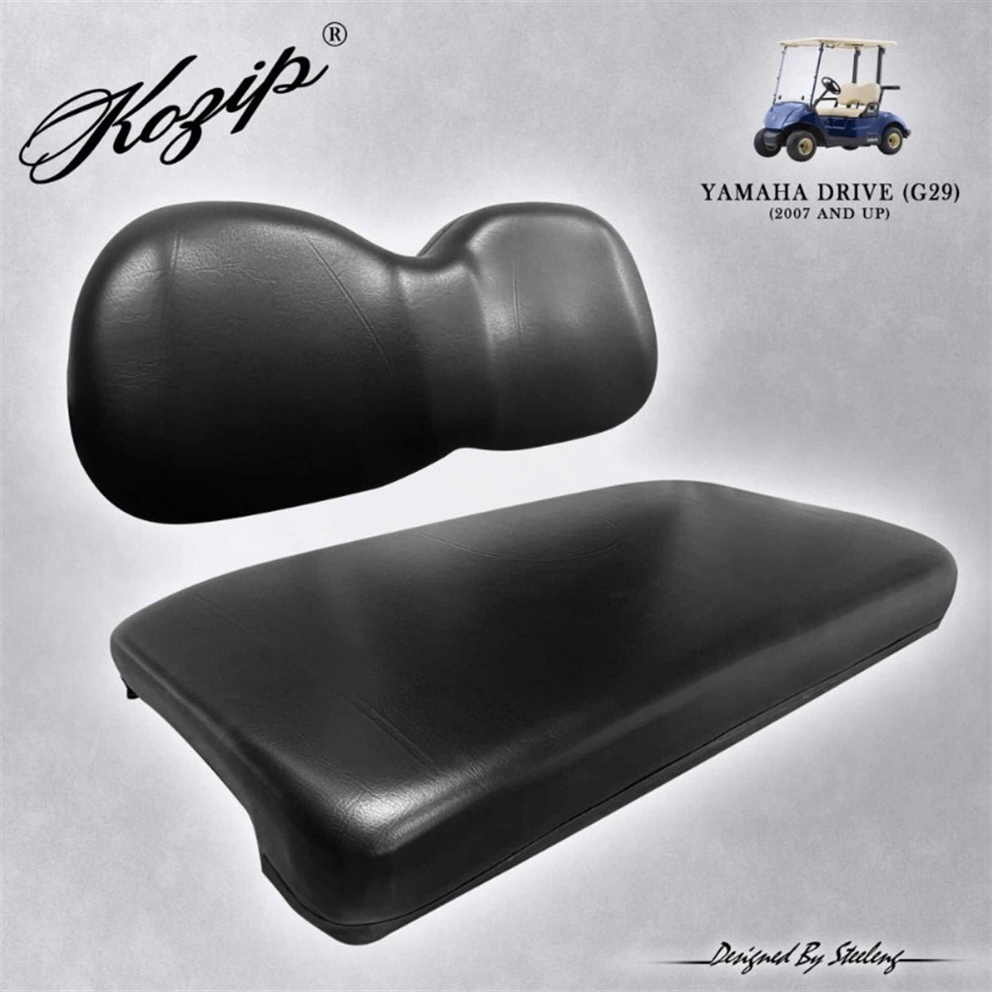 Birdie Pro Kozip Cushion Set Front Seat for Yamaha Drive (G29) – Black [MPN: SCYM06]_2115910