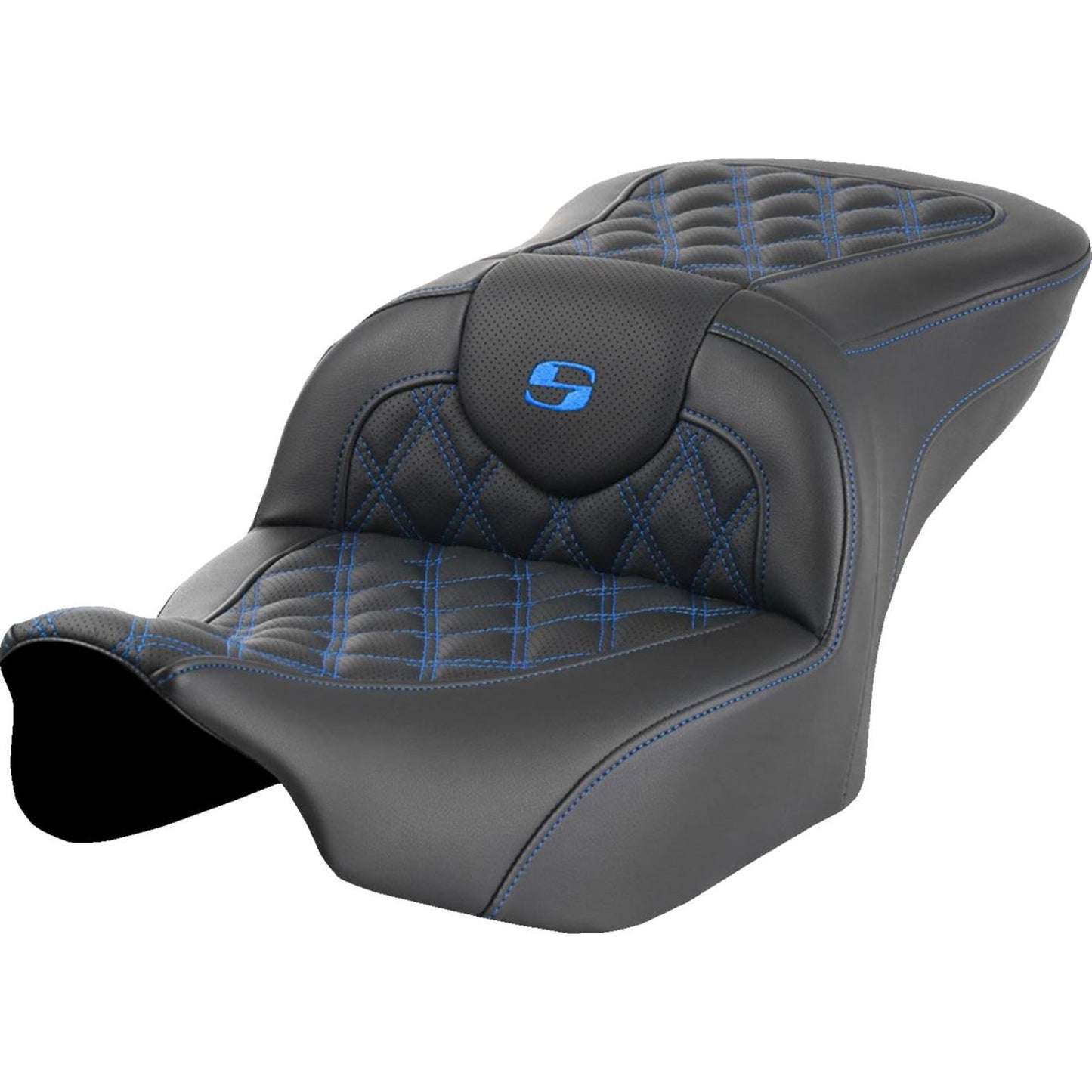 Saddlemen Roadsofa™ Seat - Blue Lattice Stitch - FLTR/FLHX '23-'24 823-07-18201_1501285