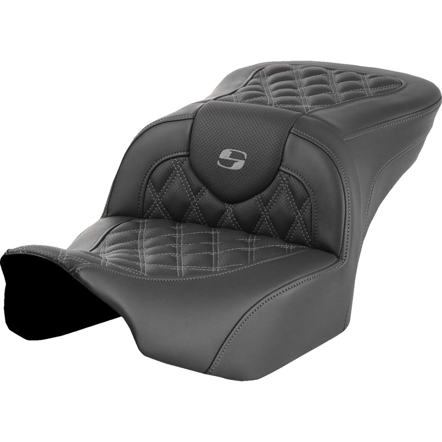 Saddlemen Roadsofa™ Seat - Gray Lattice Stitch - FLTR/FLHX '23-'24 823-07-18202_1501283