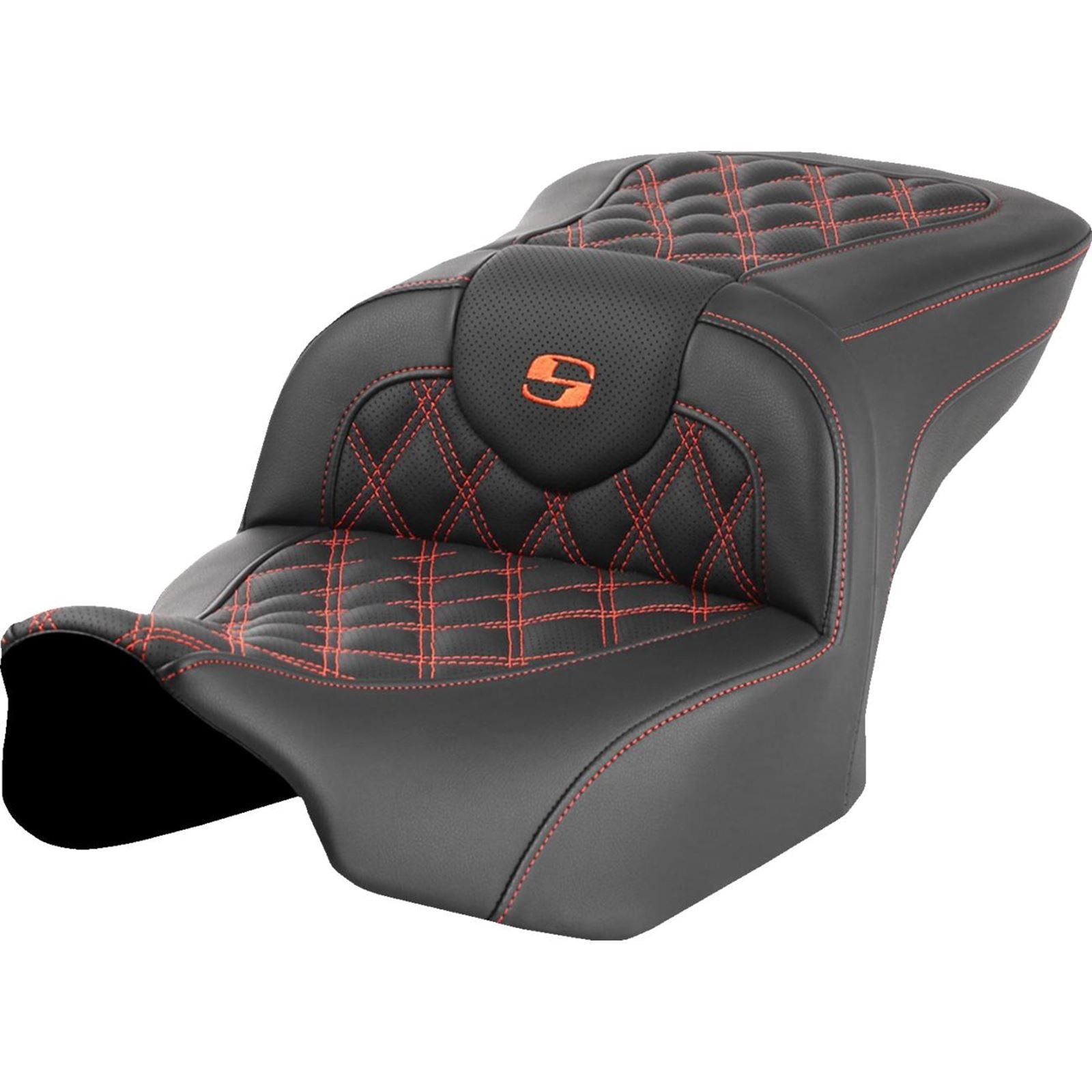 Saddlemen Roadsofa™ Seat Orange Lattice Stitch - FLTR/FLHX '23-'24 823-07-18203_1501282