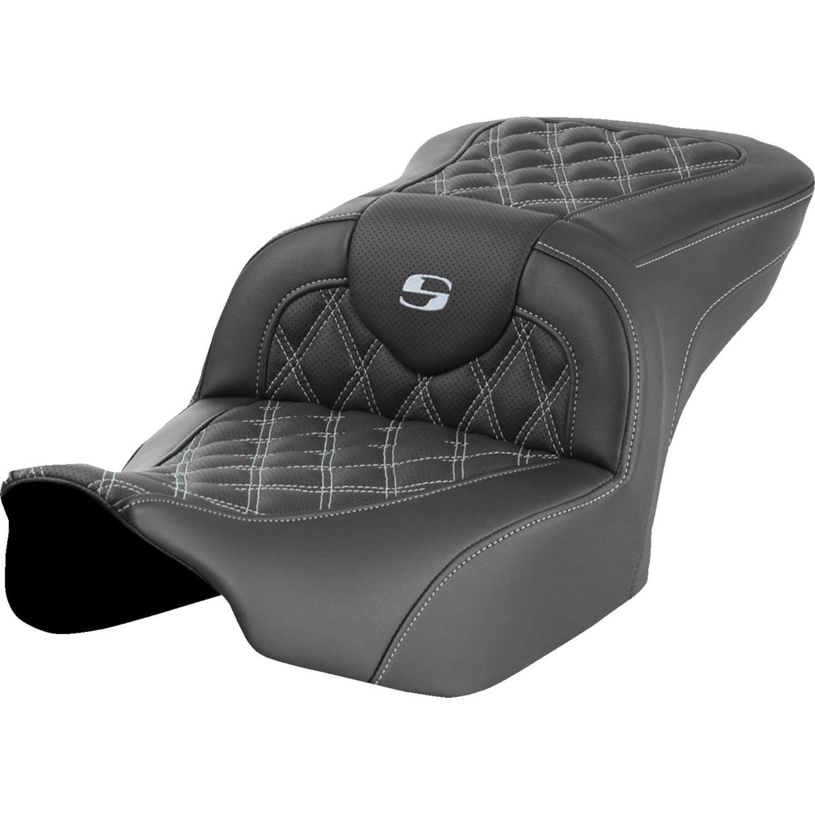 Saddlemen RoadSofa™ Seat - Lattice Stitch - Silver Stitch - FLTR/FLHX '23-'24 [MPN: 823-07-18205]_1501281