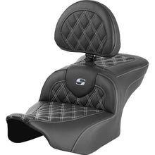 Saddlemen RoadSofa™ Seat - Lattice Stitch - Silver Stitch - FLTR/FLHX '23-'24 823-07-182B5_1501279