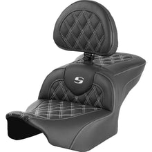 Saddlemen RoadSofa™ Seat - Lattice Stitch - White Stitch - FLTR/FLHX '23-'24 823-07-182B6_1501284