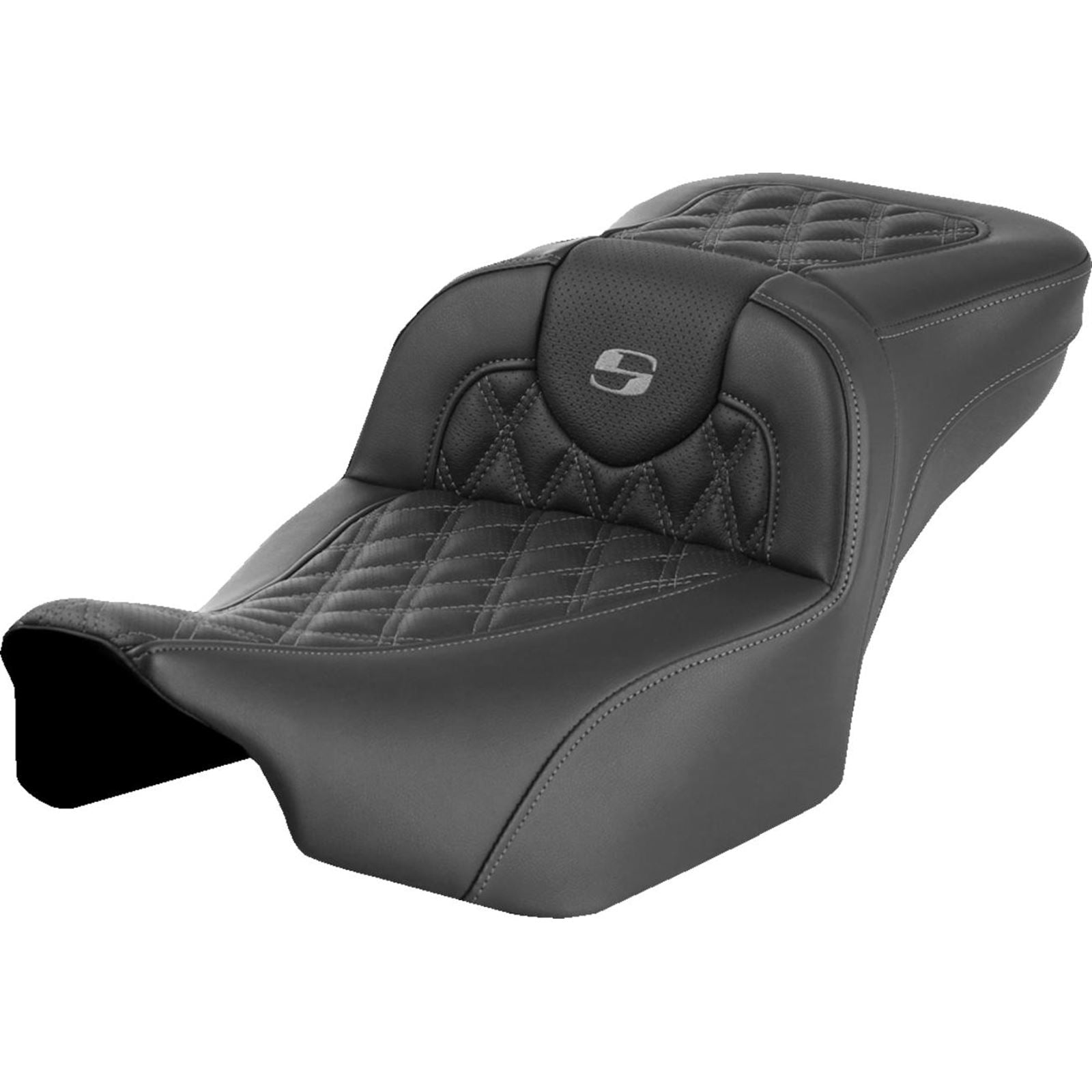 Saddlemen Roadsofa™ Extended Reach Seat Lattice/Gray Stitch FLTR/FLHX '23-'24 [MPN: 823-07-18402]_1498021