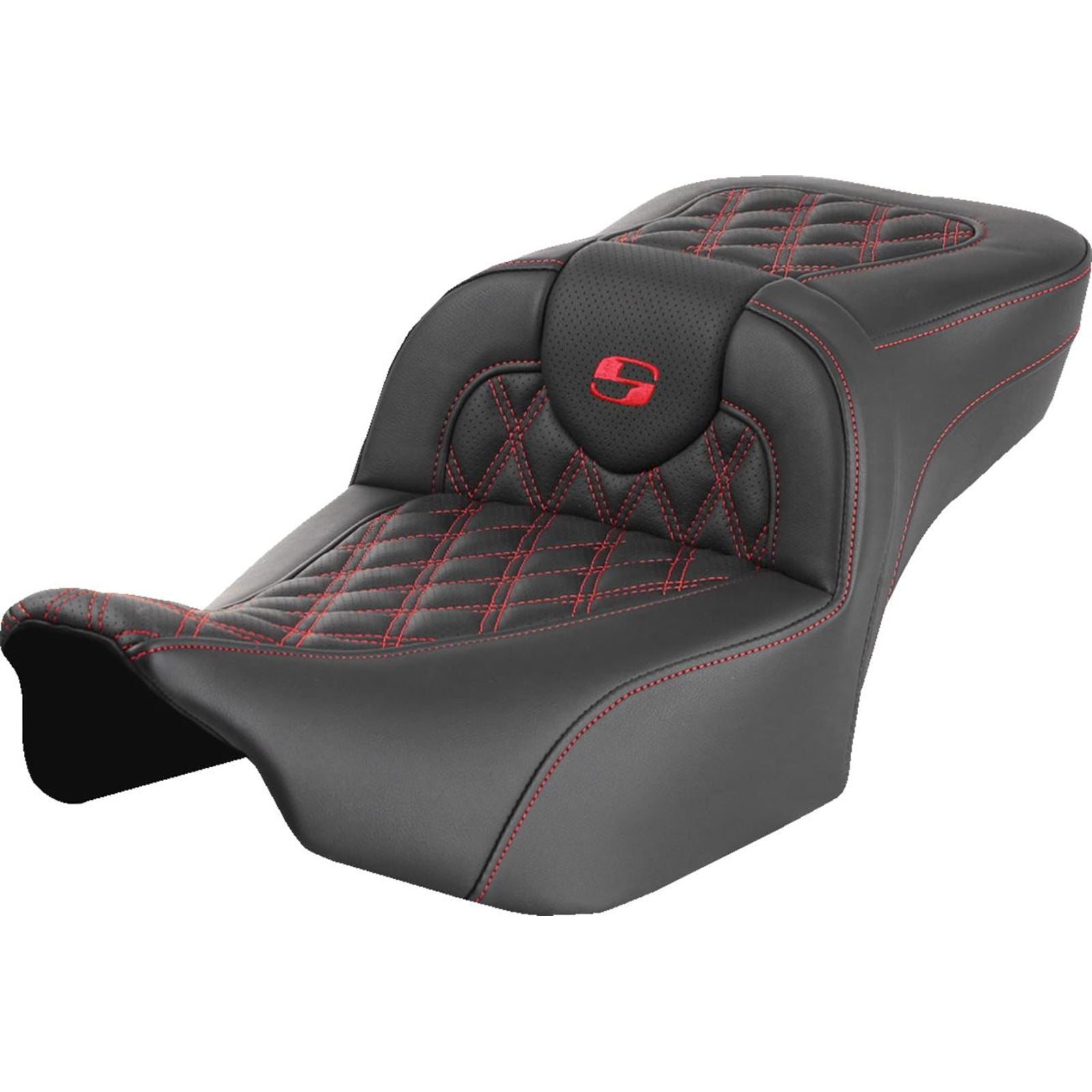Saddlemen Roadsofa™ Extended Reach Seat Lattice/Red Stitch FLTR/FLHX '23-'24 823-07-18404_1498018