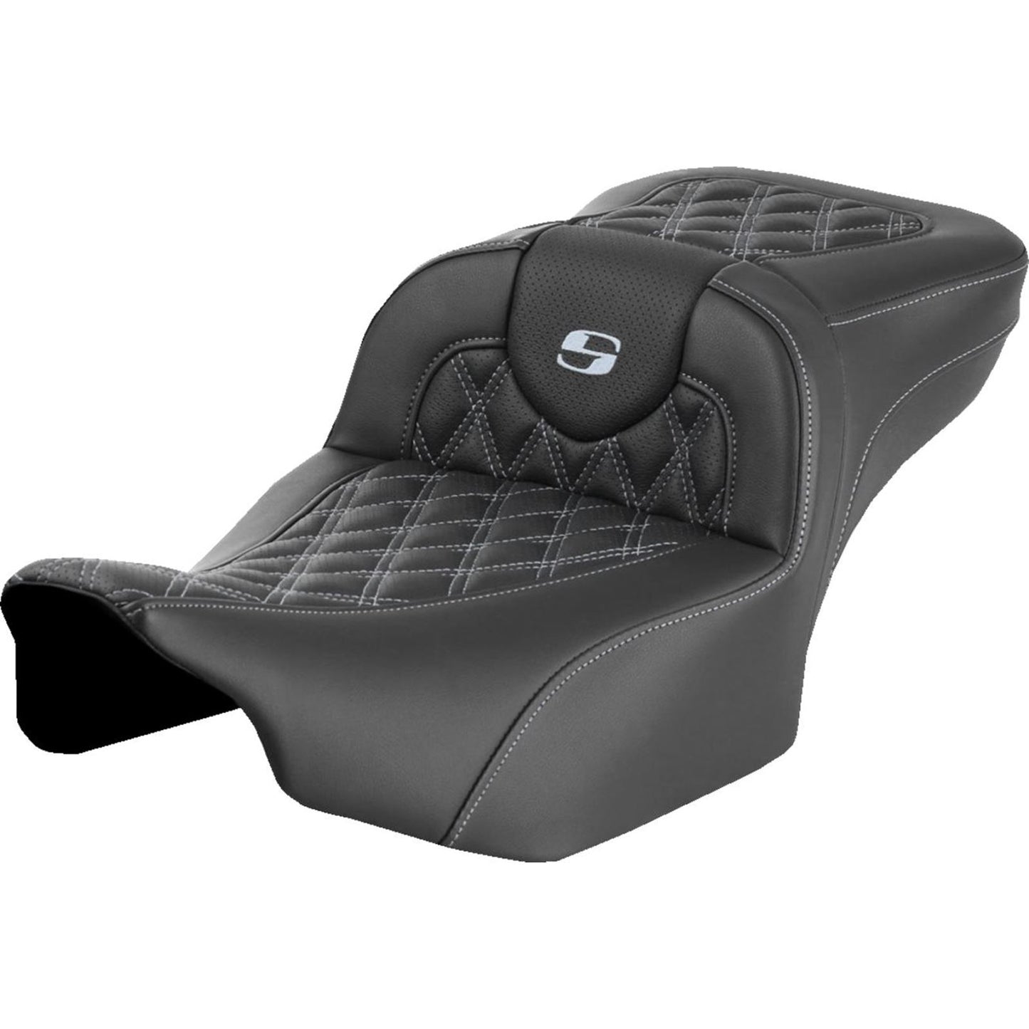 Saddlemen Roadsofa™ Extended Reach Seat - Lattice - Silver Stitch 823-07-18405_1498017