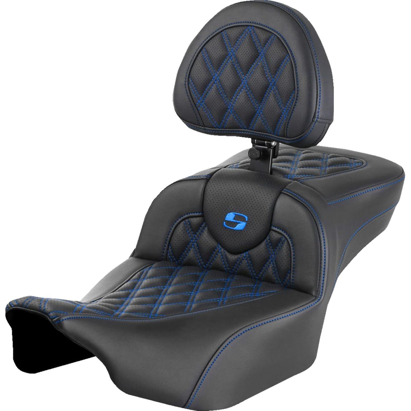 Saddlemen Roadsofa™ Extended Reach Seat Lattice/Blue Stitch FLTR/FLHX '23-'24 823-07-184B1_1498015