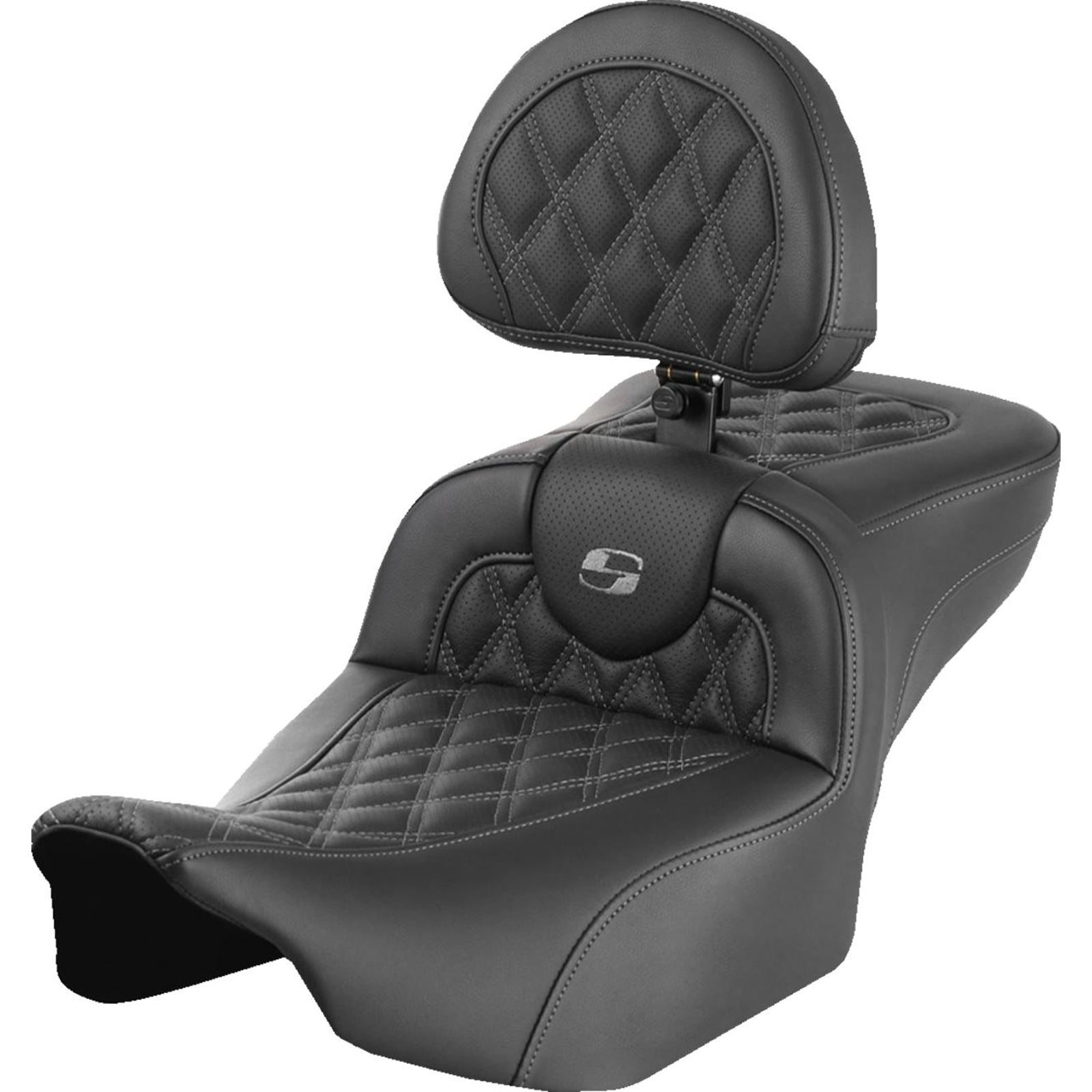Saddlemen Roadsofa™ Extended Reach Seat Lattice/Gray Stitch FLTR/FLHX '23-'24 [MPN: 823-07-184B2]_1498014