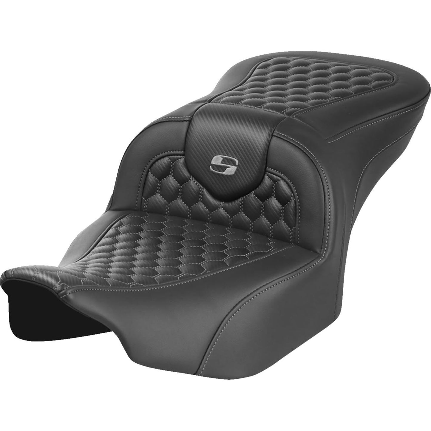 Saddlemen Roadsofa™ Seat - Honeycomb - Gray Stitch - FLTR/FLHX '23-'24 823-07-18902_1523821