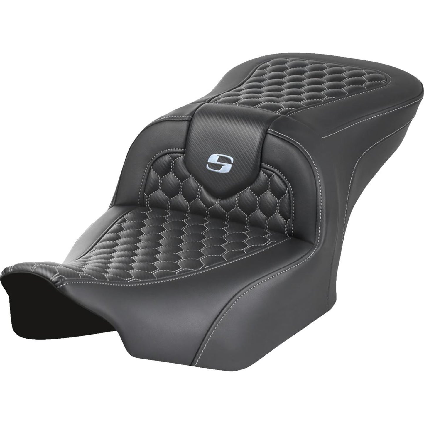 Saddlemen Roadsofa™ Seat - Honeycomb - Silver Stitch - FLTR/FLHX '23-'24 823-07-18905_1523846