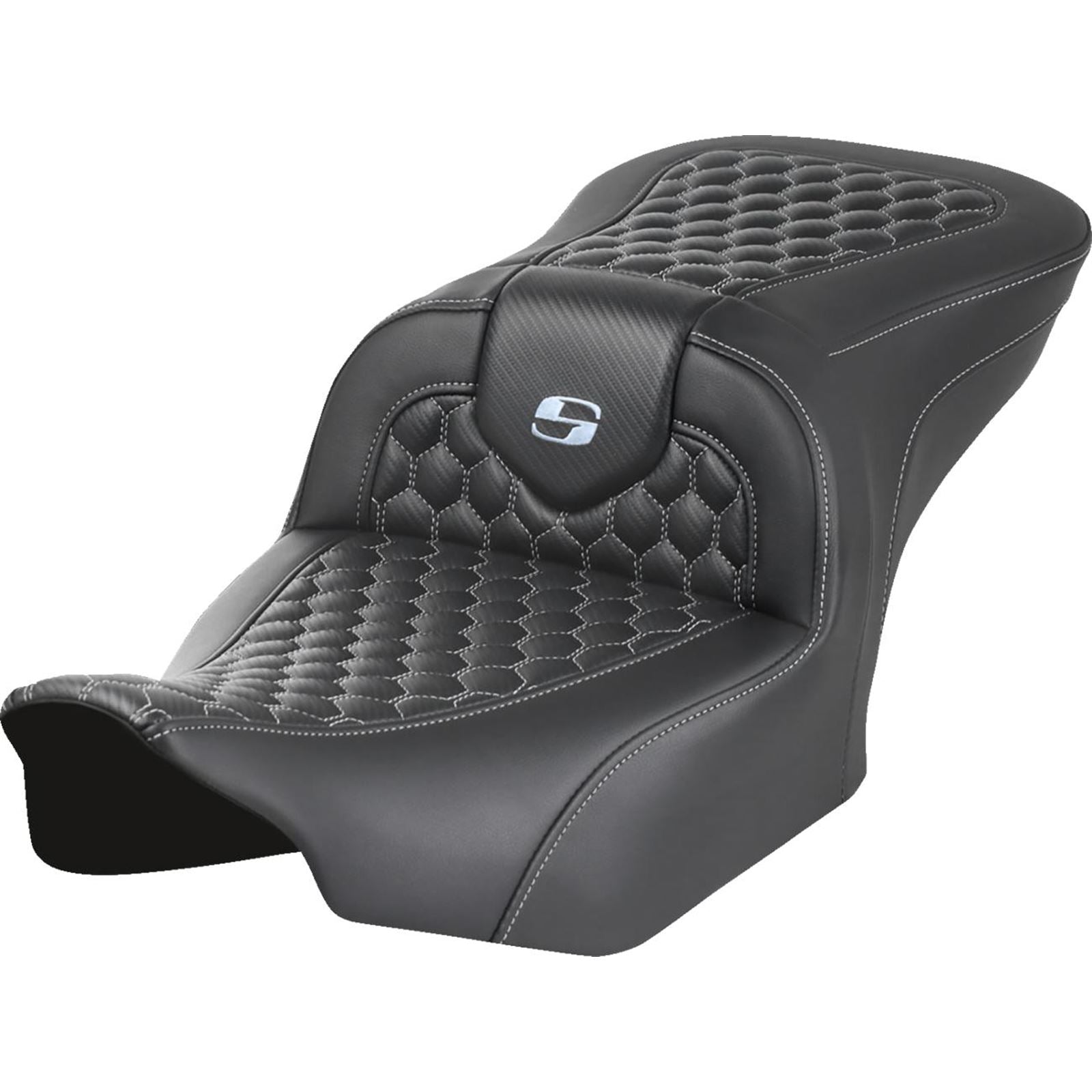 Saddlemen Roadsofa™ Seat - Honeycomb - Silver Stitch - FLTR/FLHX '23-'24 823-07-18905_1523846