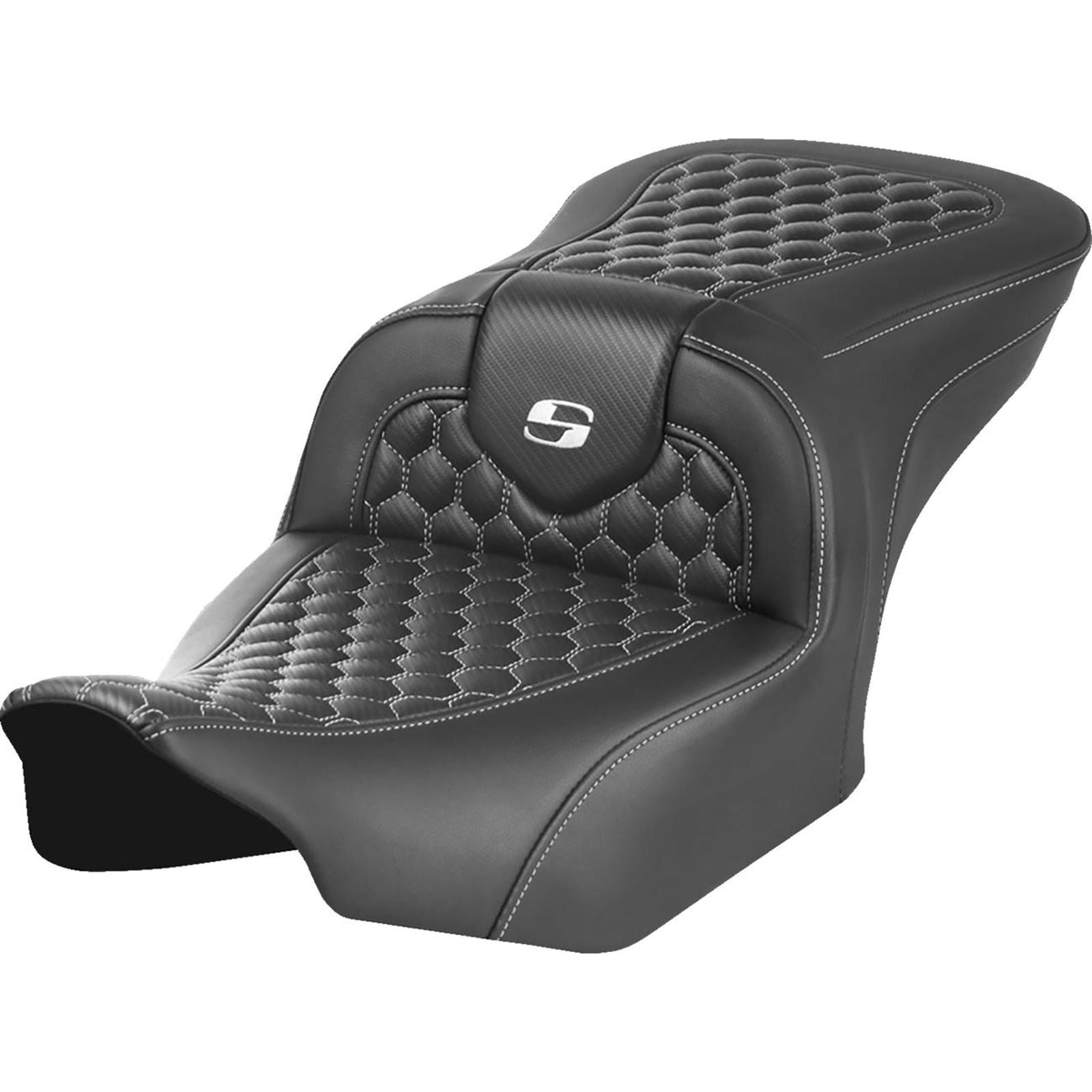 Saddlemen Roadsofa™ Seat - Honeycomb - White Stitch - FLTR/FLHX '23-'24 823-07-18906_1523847