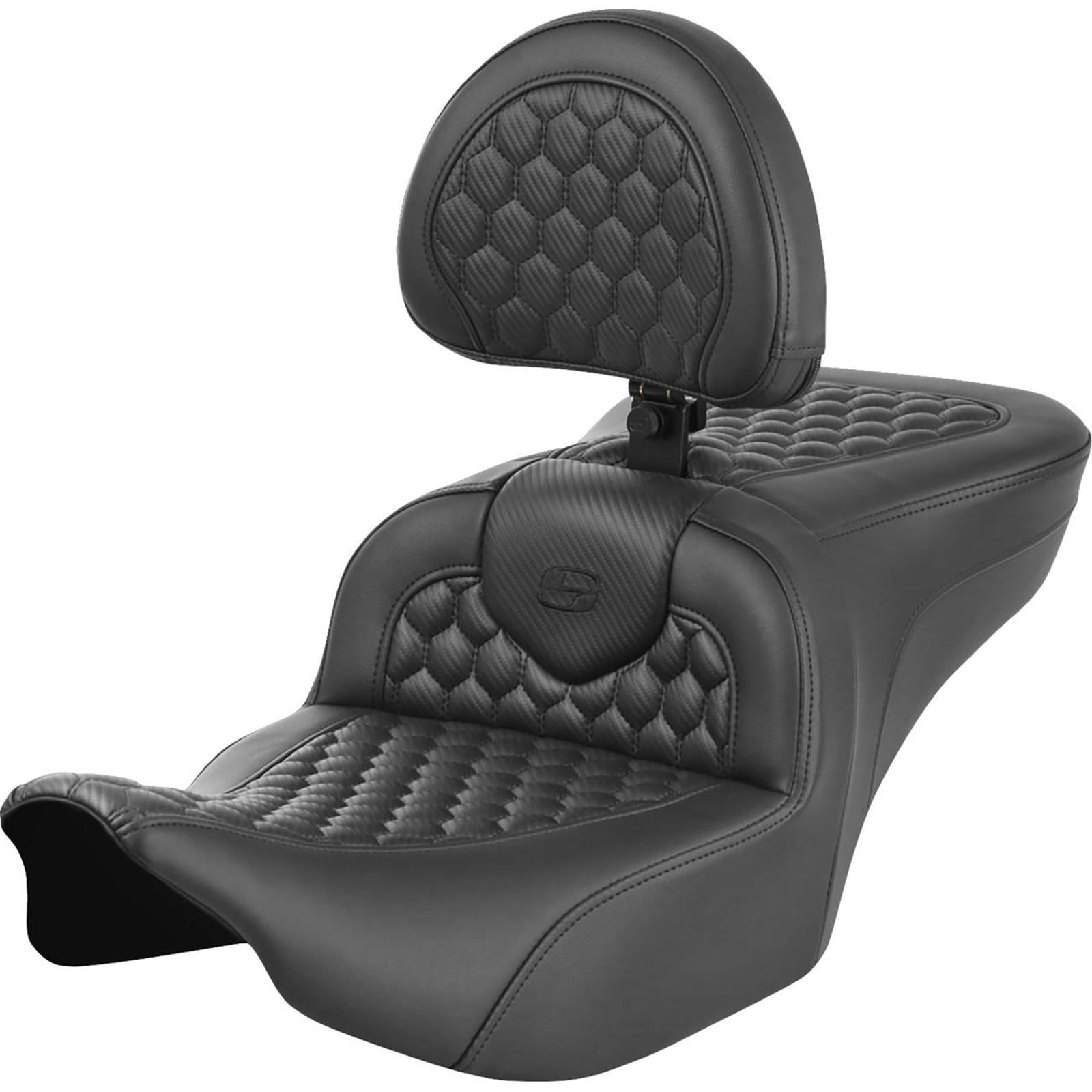 Saddlemen Roadsofa™ Seat - with Backrest - Honeycomb - FLTR/FLHX '23-'24 823-07-189B0_1488129