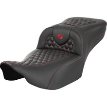 Saddlemen Roadsofa™ Extended Reach Seat - Honeycomb - Red Stitch 823-07-19004_1485951
