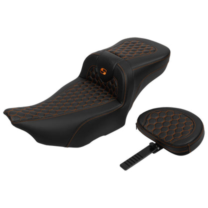Saddlemen Roadsofa™ Extended Reach Seat with Backrest - FLTR/FLHX '23-'24 823-07-190B3_1701975