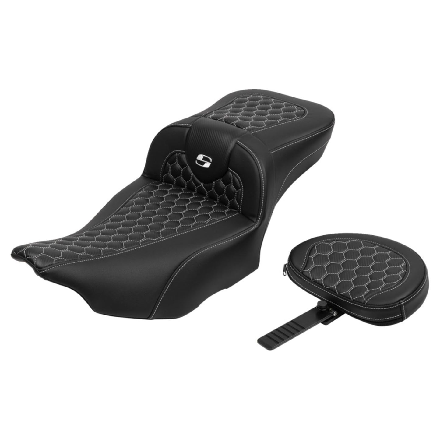 Saddlemen Roadsofa™ Extended Reach Seat with Backrest - FLTR/FLHX '23-'24 823-07-190B6_1701989