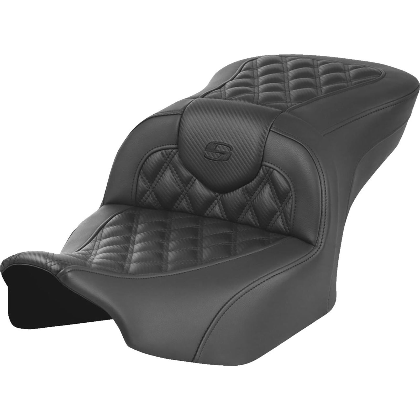 Saddlemen RoadSofa™ Seat - Carbon Fiber - Lattice Stitch - FLTR/FLHX '23-'24 823-07-20600_1523854