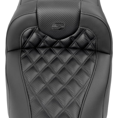 Saddlemen RoadSofa™ Seat - Carbon Fiber - Lattice Stitch - FLTR/FLHX '23-'24 823-07-20600_1523855