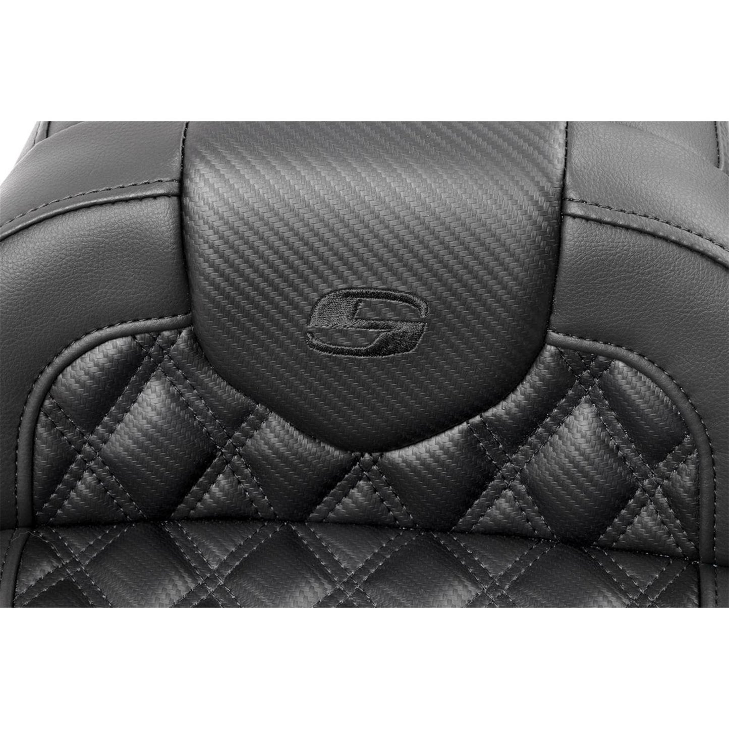 Saddlemen RoadSofa™ Seat - Carbon Fiber - Lattice Stitch - FLTR/FLHX '23-'24 823-07-20600_1523856