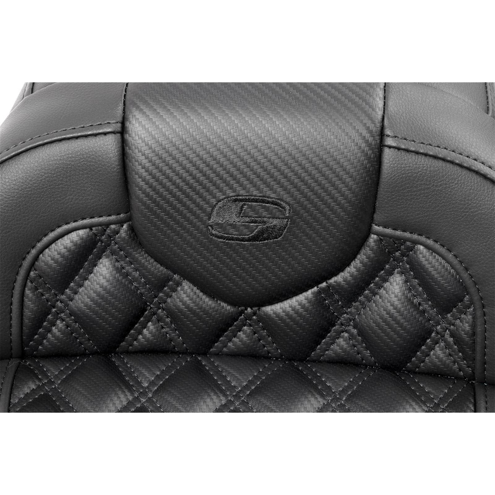 Saddlemen RoadSofa™ Seat - Carbon Fiber - Lattice Stitch - FLTR/FLHX '23-'24 823-07-20600_1523856