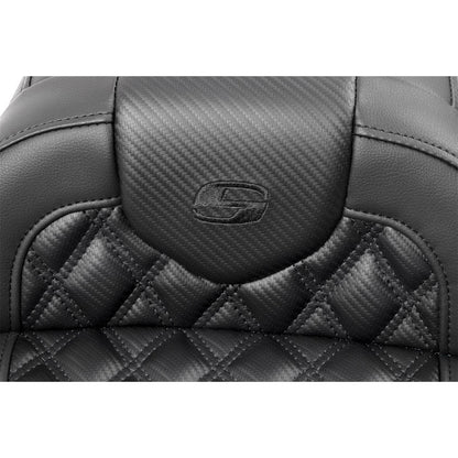 Saddlemen RoadSofa™ Seat - Carbon Fiber - Lattice Stitch - FLTR/FLHX '23-'24 823-07-20600_1523856