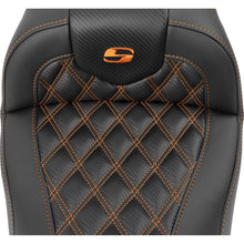 Saddlemen RoadSofa™ Seat - Carbon Fiber - Orange Stitch - FL/FX '23-'24 823-07-20603_1523842