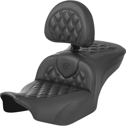 Saddlemen RoadSofa™ Seat - Carbon Fiber - Lattice Stitch - FLTR/FLHX '23-'24 823-07-206B0_1523840