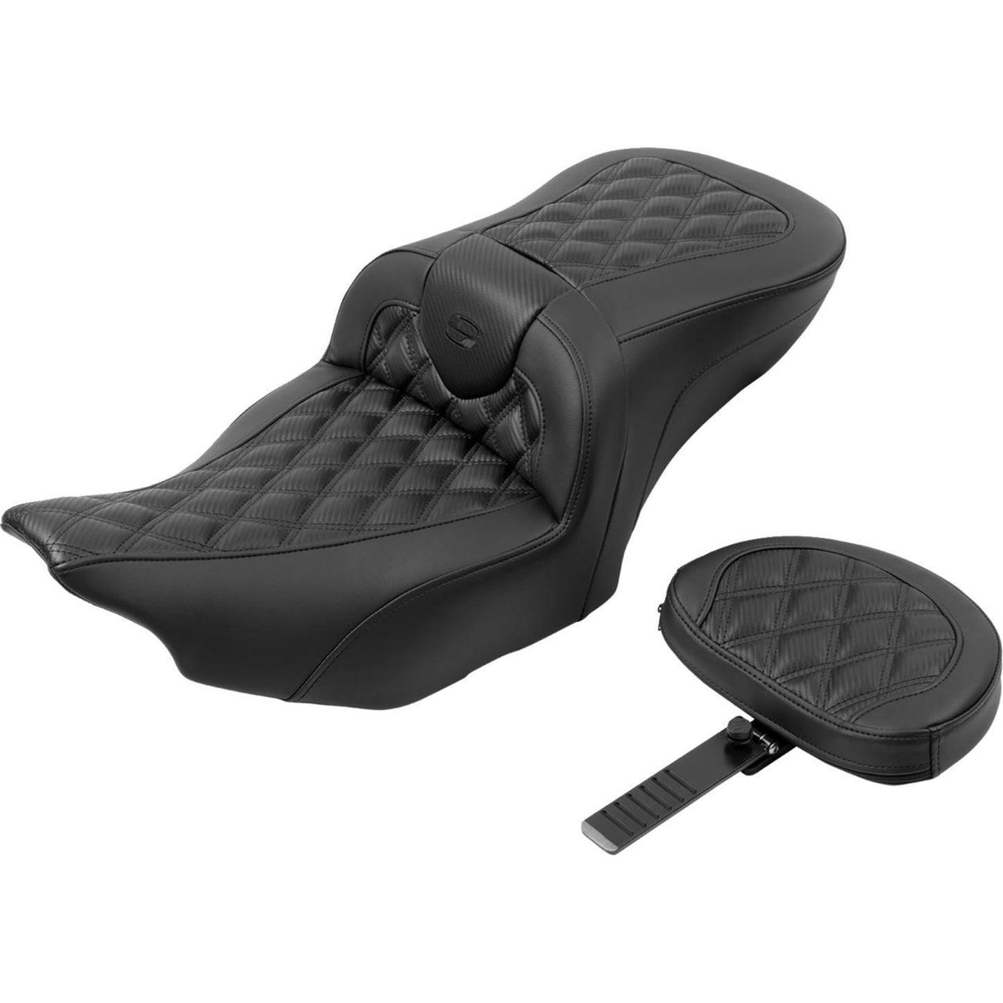 Saddlemen RoadSofa™ Seat - Carbon Fiber - Lattice Stitch - FLTR/FLHX '23-'24 823-07-206B0_1523834