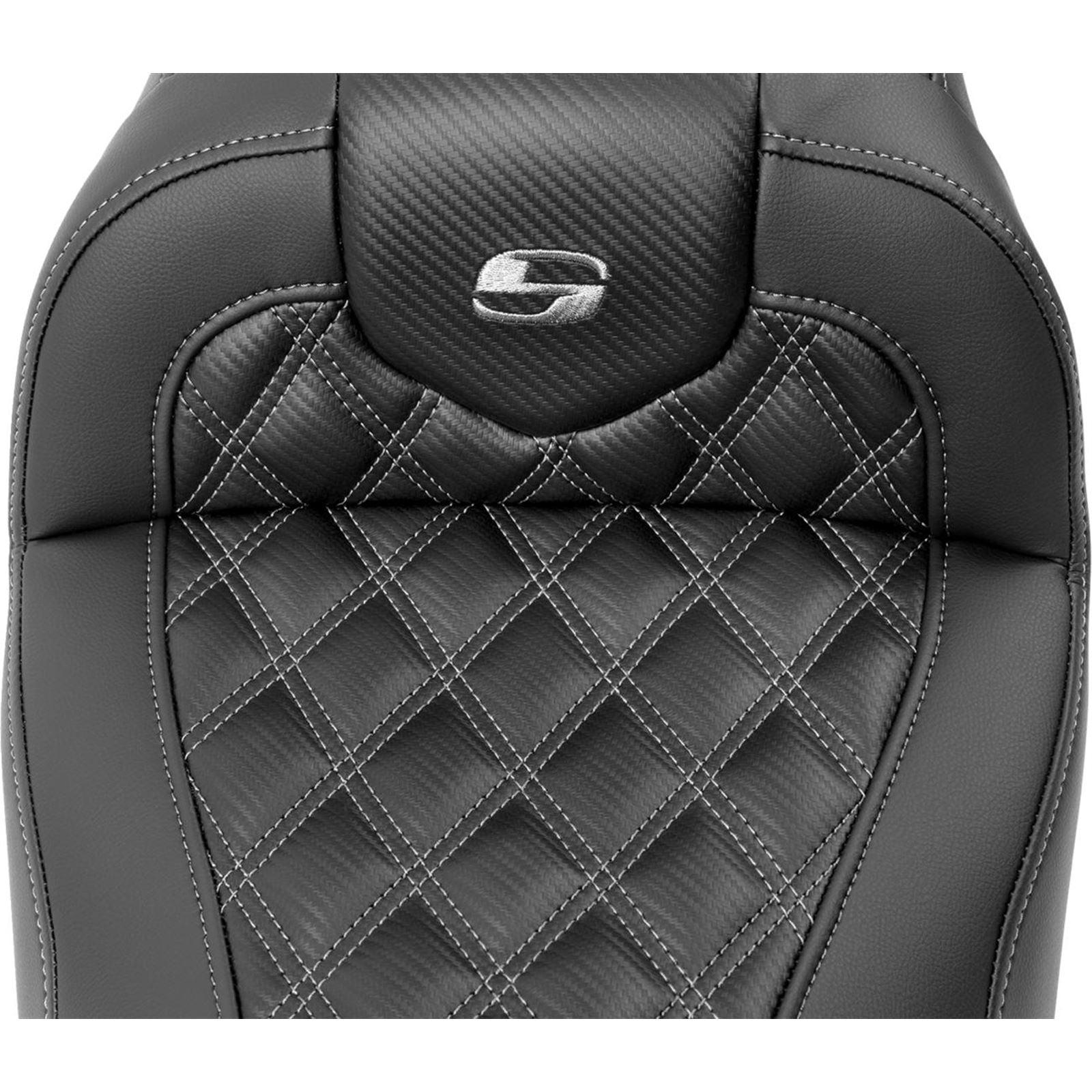 Saddlemen RoadSofa™ Seat - Carbon Fiber - Gray Stitch - FLTR/FLHX '23-'24 823-07-206B2_1523839