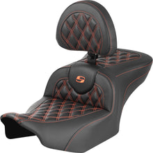 Saddlemen RoadSofa™ Seat - Carbon Fiber - Orange Stitch - FLTR/FLHX '23-'24 823-07-206B3_1523885