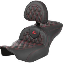 Saddlemen RoadSofa™ Seat - Carbon Fiber - Red Stitch - FLTR/FLHX '23-'24 823-07-206B4_1523884