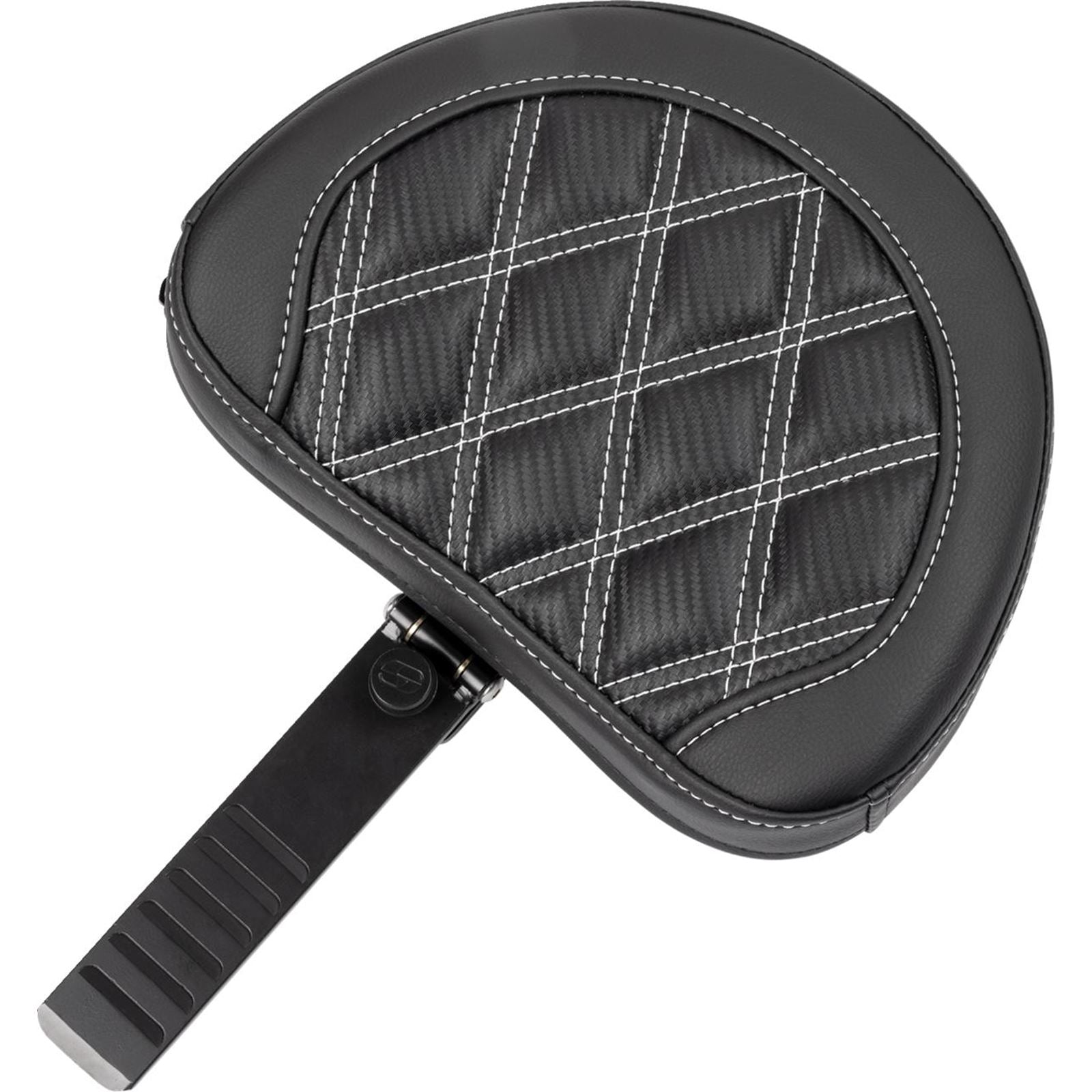 Saddlemen RoadSofa™ Seat - w/Backrest - Carbon Fiber - Lattice/Silver Stitch 823-07-206B5_1523880