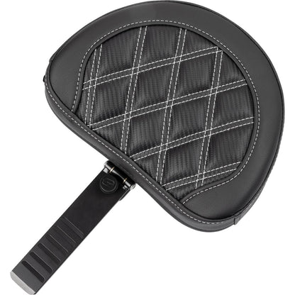 Saddlemen RoadSofa™ Seat - w/Backrest - Carbon Fiber - Lattice/Silver Stitch 823-07-206B5_1523880