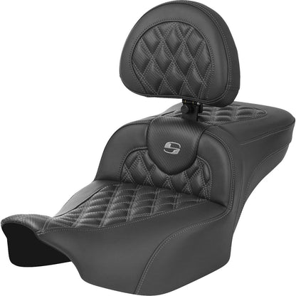 Saddlemen Roadsofa™ Extended Reach Seat - Gray Stitch - FLTR/FLHX '23-'24 823-07-207B2_1523866