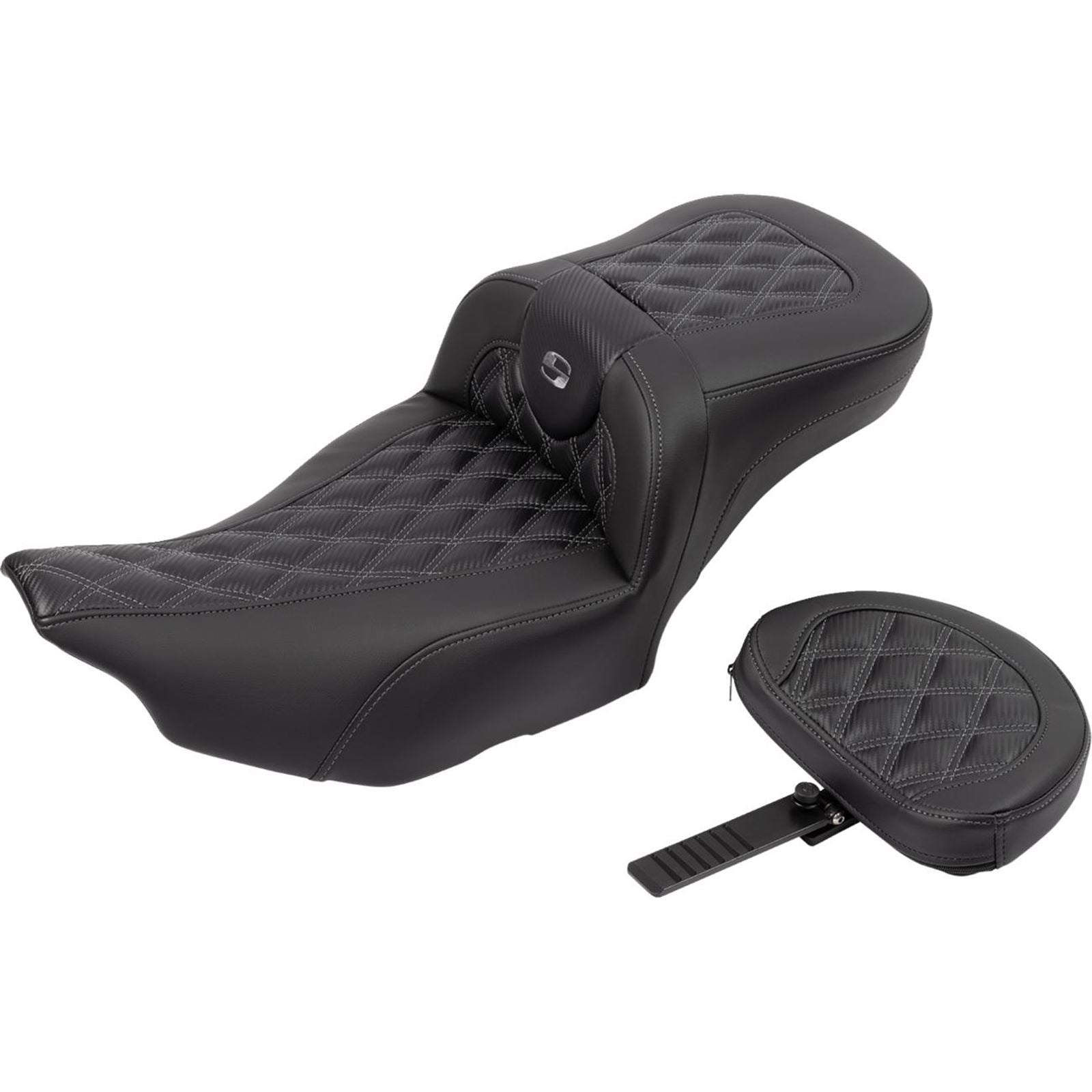 Saddlemen Roadsofa™ Extended Reach Seat - Gray Stitch - FLTR/FLHX '23-'24 823-07-207B2_1523890
