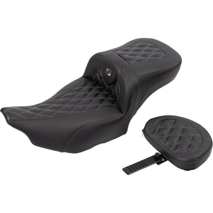 Saddlemen Roadsofa™ Extended Reach Seat - Gray Stitch - FLTR/FLHX '23-'24 823-07-207B2_1523890